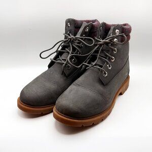 Timberland Linden Woods Waterproof Grey Plaid Boots 6.5W